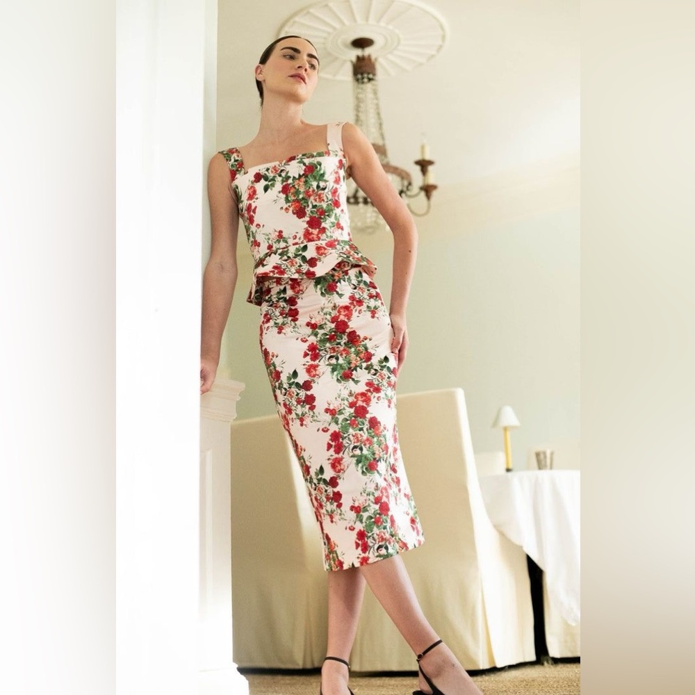 Floral Print Women's Dress set